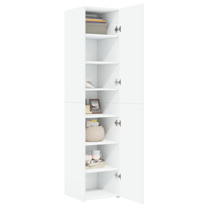 Skříň Highboard 40 X 42,5 X 185 Cm Kompozitní Dřevo