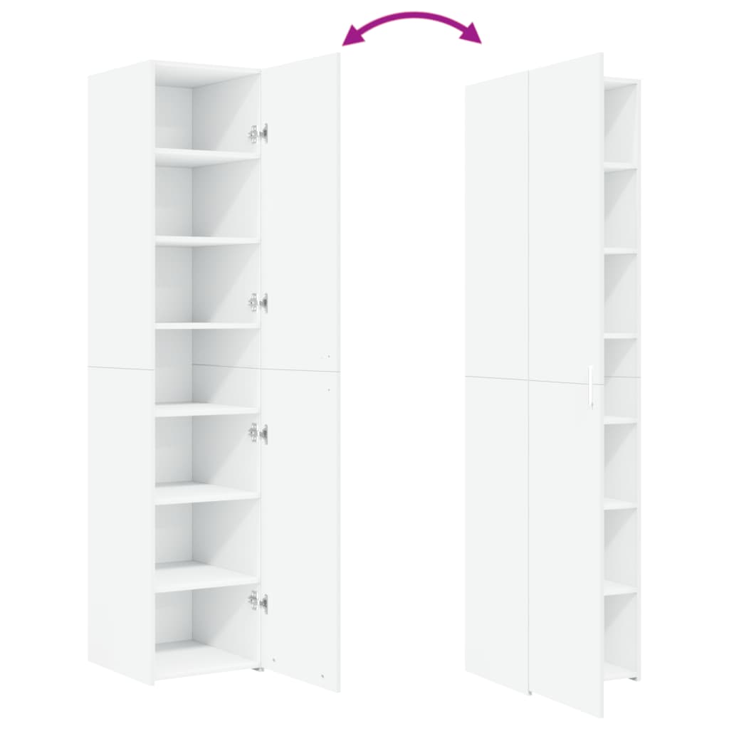 Skříň Highboard 40 X 42,5 X 185 Cm Kompozitní Dřevo