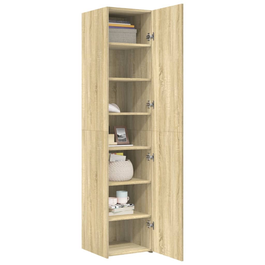 Skříň Highboard 40 X 42,5 X 185 Cm Kompozitní Dřevo