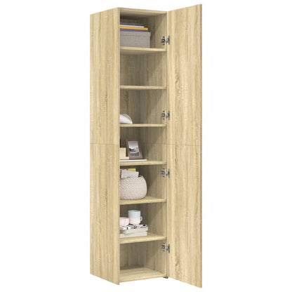 Skříň Highboard 40 X 42,5 X 185 Cm Kompozitní Dřevo