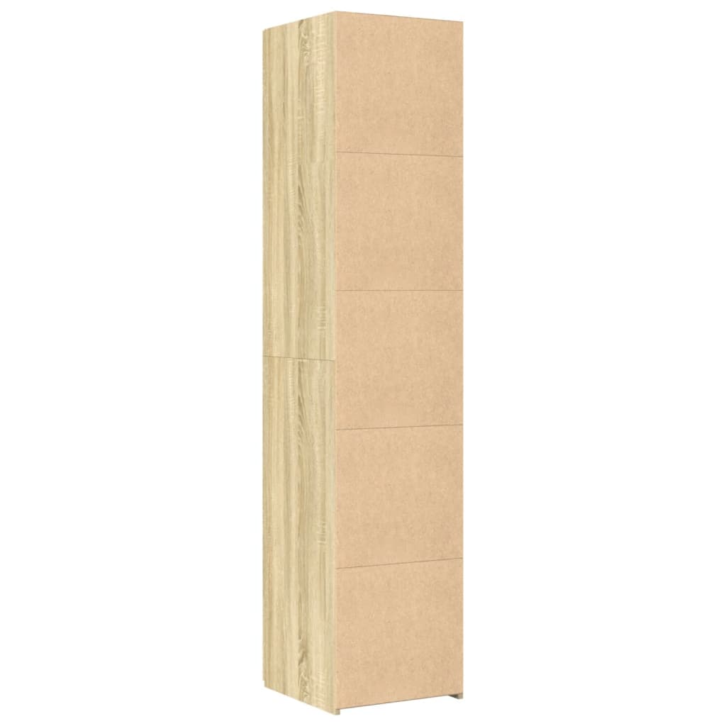 Skříň Highboard 40 X 42,5 X 185 Cm Kompozitní Dřevo