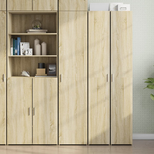 Skříň Highboard 40 X 42,5 X 185 Cm Kompozitní Dřevo