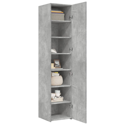 Skříň Highboard Betonově Šedá 40X42,5X185 Cm Kompozitní Dřevo