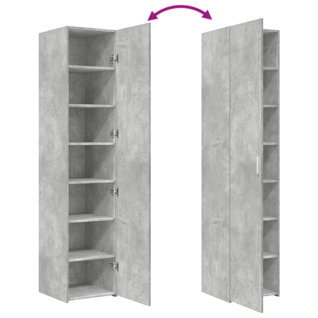 Skříň Highboard Betonově Šedá 40X42,5X185 Cm Kompozitní Dřevo
