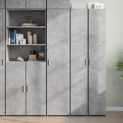 Skříň Highboard Betonově Šedá 40X42,5X185 Cm Kompozitní Dřevo