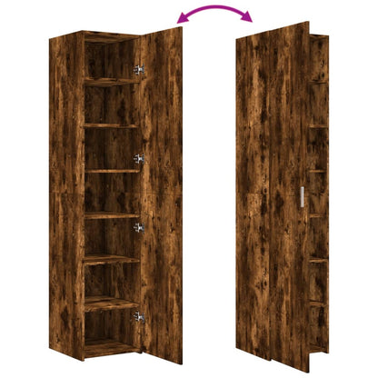 Skříň Highboard 40 X 42,5 X 185 Cm Kompozitní Dřevo