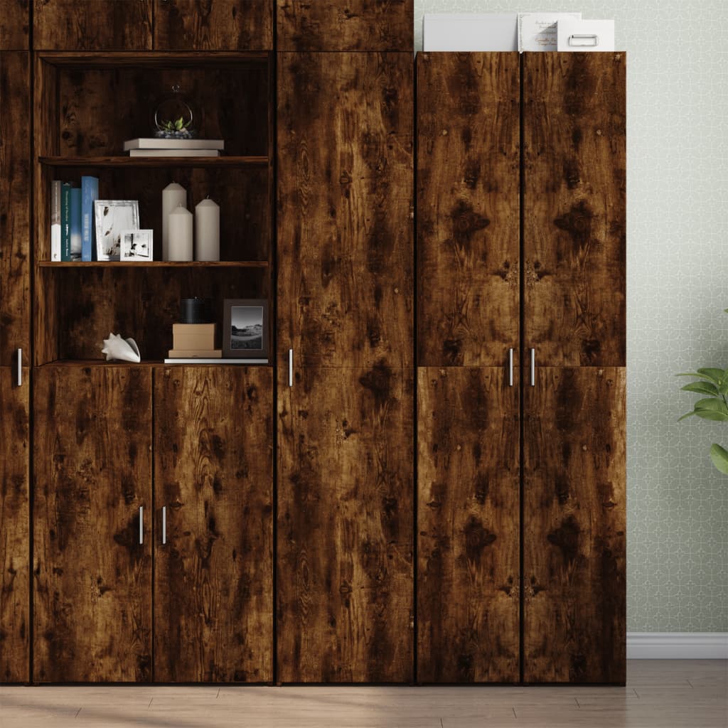 Skříň Highboard 40 X 42,5 X 185 Cm Kompozitní Dřevo