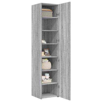 Skříň Highboard Šedá Sonoma 40 X 42,5 X 185 Cm Kompozitní Dřevo