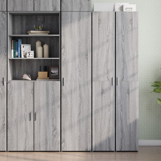 Skříň Highboard Šedá Sonoma 40 X 42,5 X 185 Cm Kompozitní Dřevo