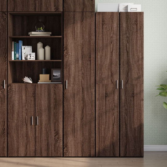 Skříň Highboard 40 X 42,5 X 185 Cm Kompozitní Dřevo