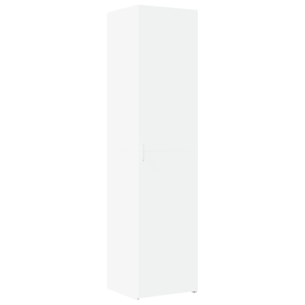 Skříň Highboard Bílá 45 X 42,5 X 185 Cm Kompozitní Dřevo