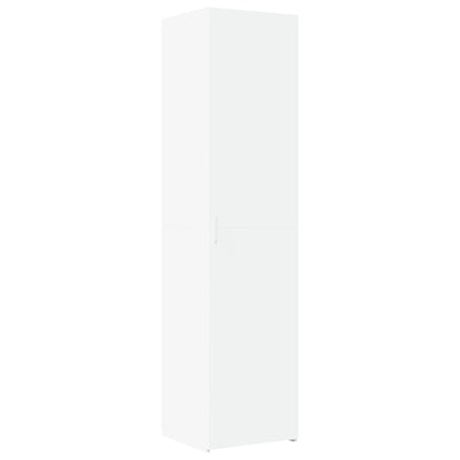 Skříň Highboard Bílá 45 X 42,5 X 185 Cm Kompozitní Dřevo