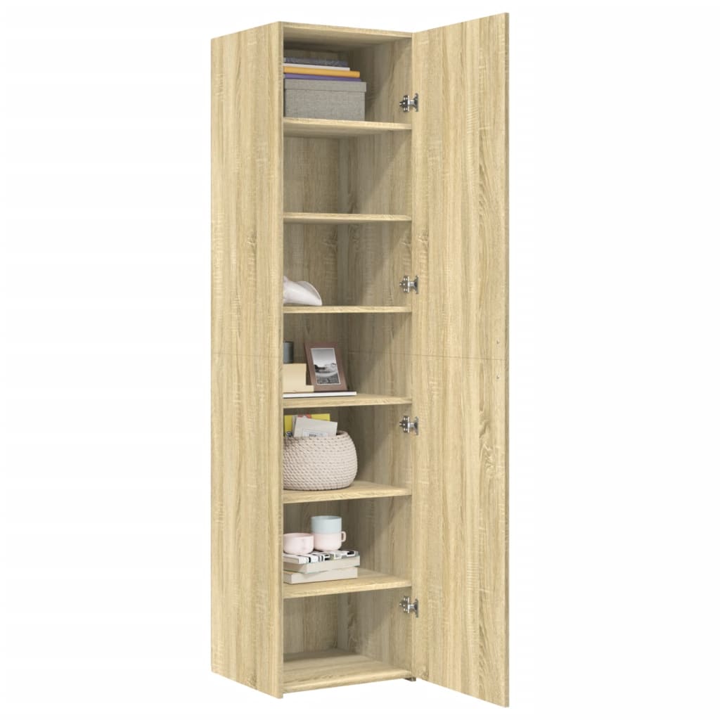 Skříň Highboard Dub Sonoma 45 X 42,5 X 185 Cm Kompozitní Dřevo