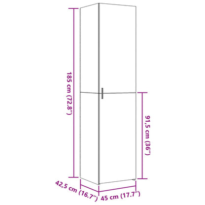 Skříň Highboard Dub Sonoma 45 X 42,5 X 185 Cm Kompozitní Dřevo