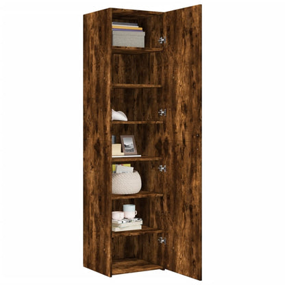 Skříň Highboard Kouřový Dub 45 X 42,5 X 185 Cm Kompozitní Dřevo