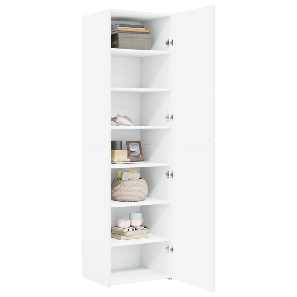 Skříň Highboard 50 X 42,5 X 185 Cm Kompozitní Dřevo