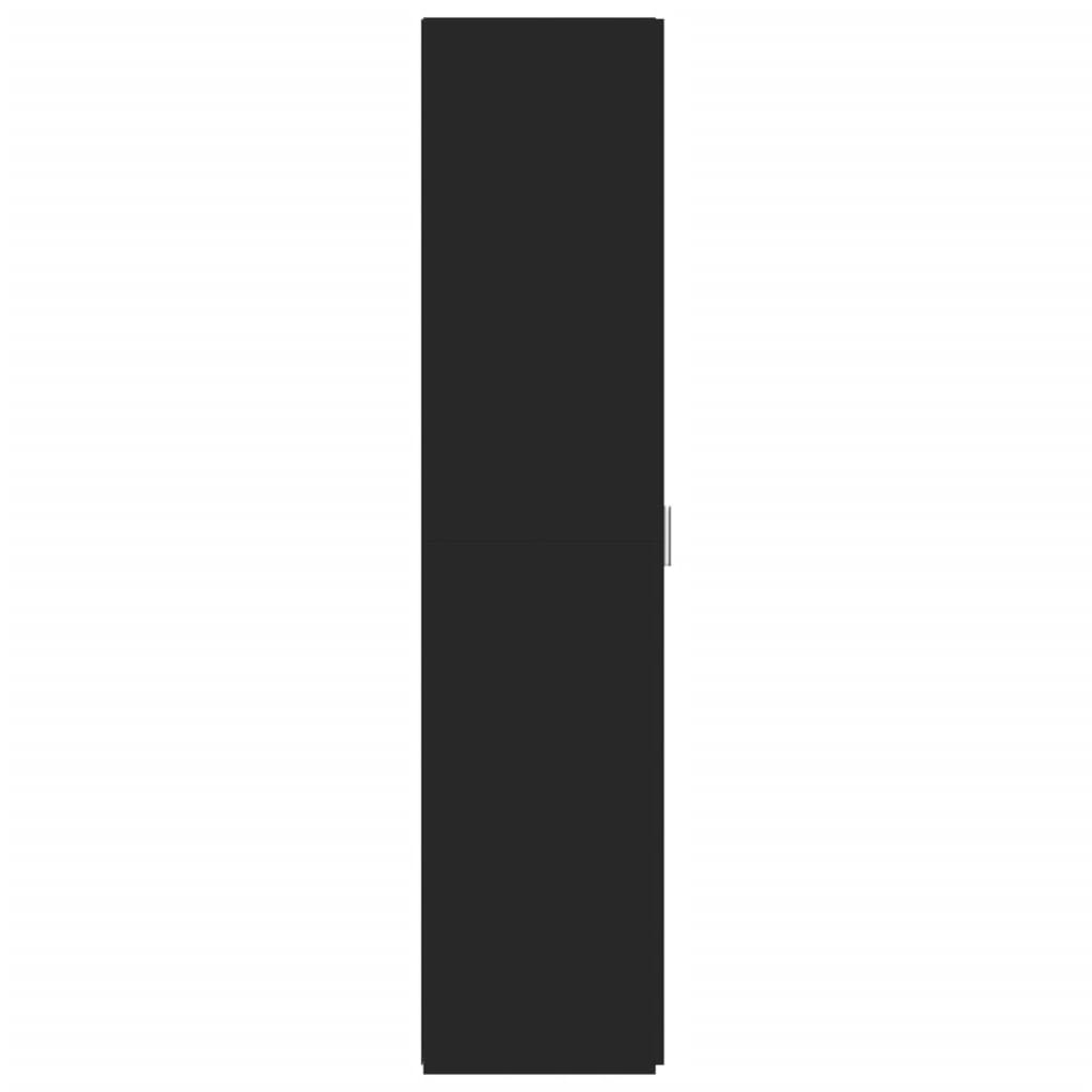 Skříň Highboard Černá 50 X 42,5 X 185 Cm Kompozitní Dřevo