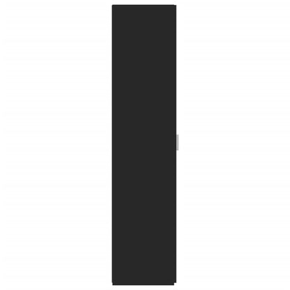 Skříň Highboard Černá 50 X 42,5 X 185 Cm Kompozitní Dřevo