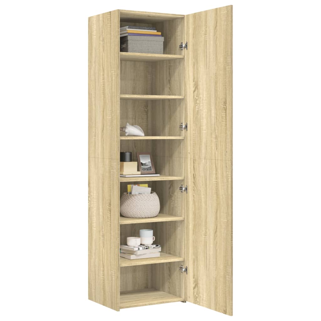 Skříň Highboard 50 X 42,5 X 185 Cm Kompozitní Dřevo