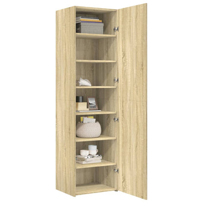 Skříň Highboard 50 X 42,5 X 185 Cm Kompozitní Dřevo