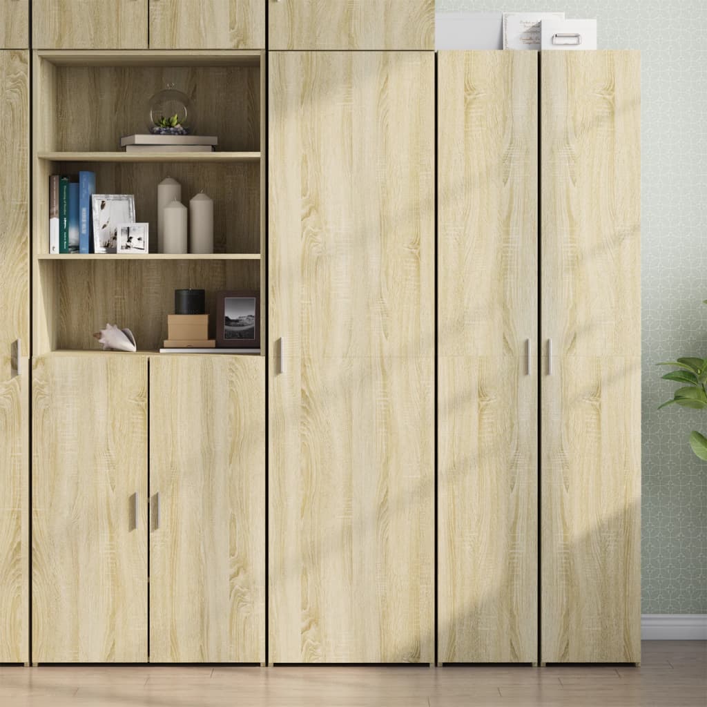 Skříň Highboard 50 X 42,5 X 185 Cm Kompozitní Dřevo