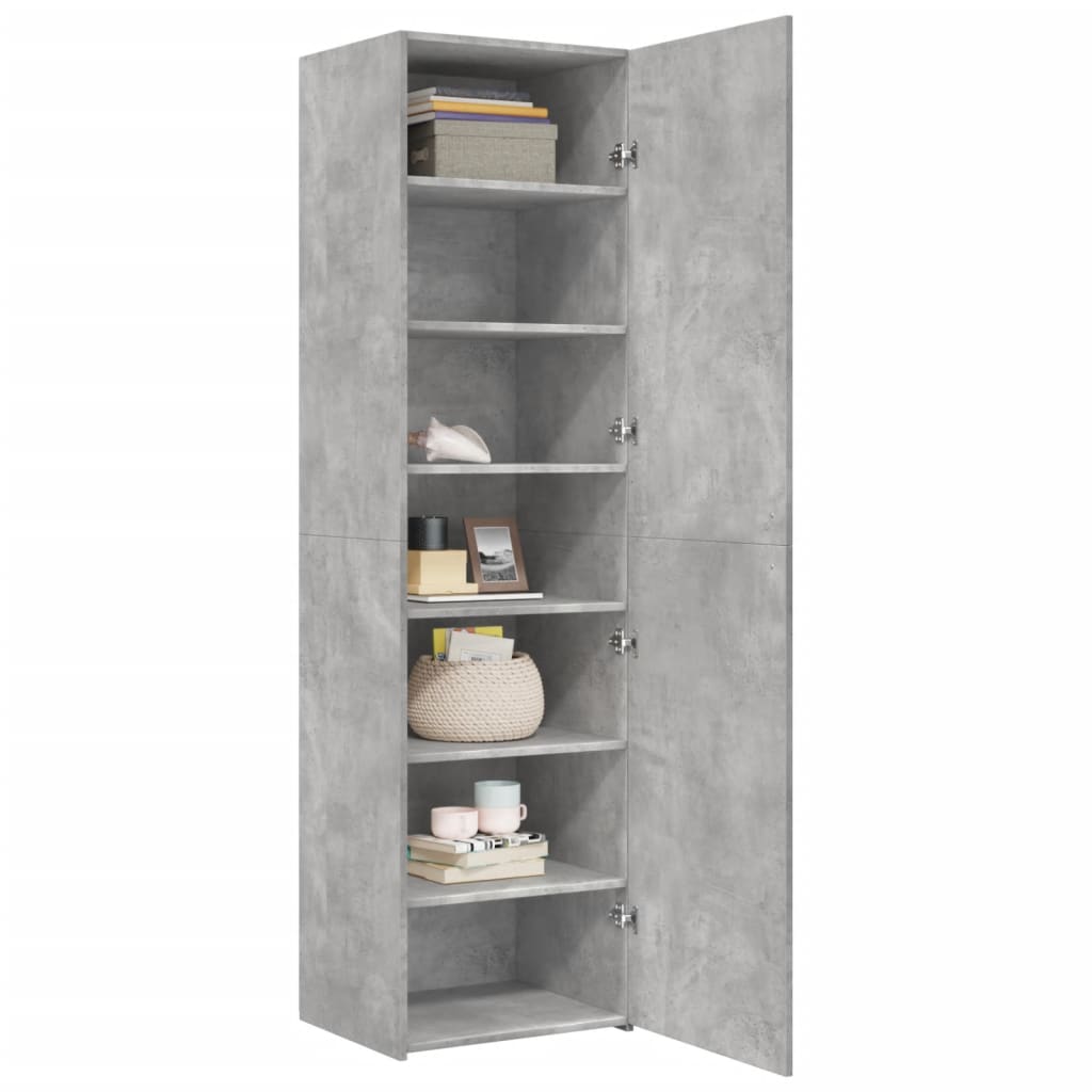 Skříň Highboard Betonově Šedá 50X42,5X185 Cm Kompozitní Dřevo