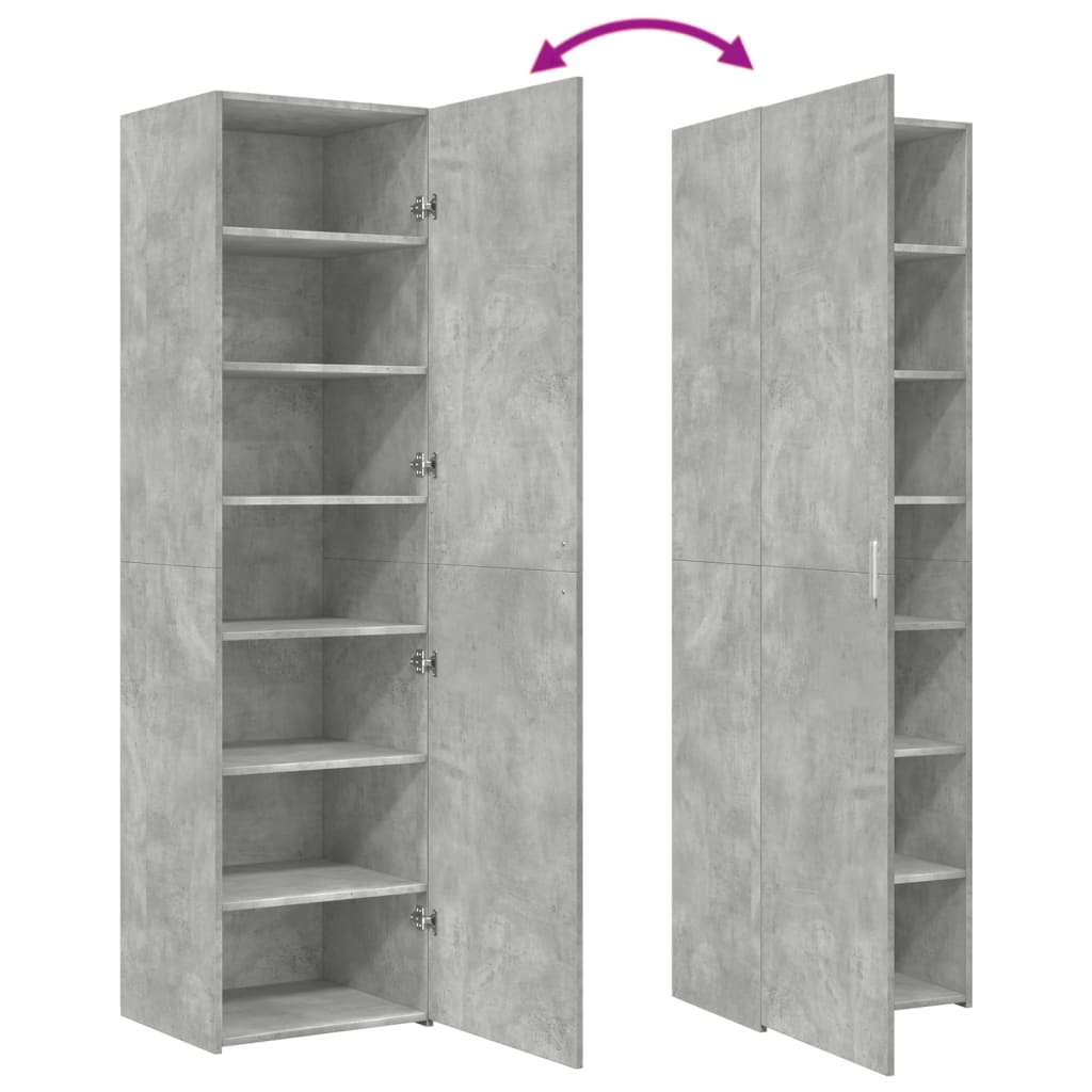 Skříň Highboard Betonově Šedá 50X42,5X185 Cm Kompozitní Dřevo