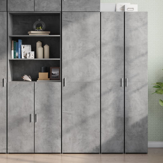 Skříň Highboard Betonově Šedá 50X42,5X185 Cm Kompozitní Dřevo