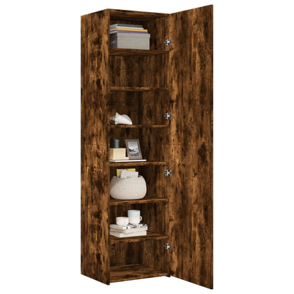 Skříň Highboard Kouřový Dub 50 X 42,5 X 185 Cm Kompozitní Dřevo