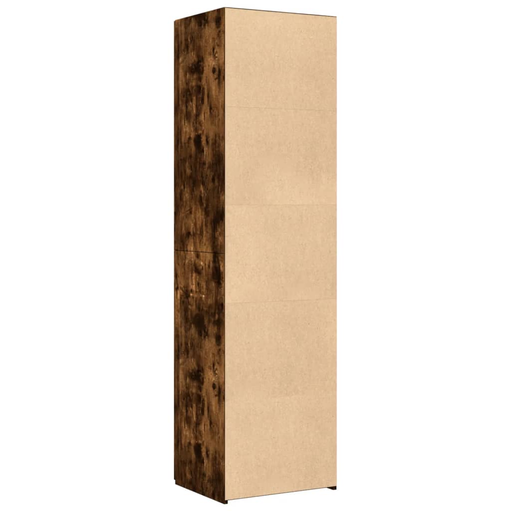 Skříň Highboard Kouřový Dub 50 X 42,5 X 185 Cm Kompozitní Dřevo