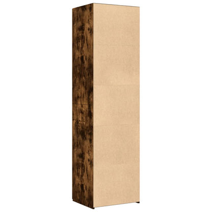 Skříň Highboard Kouřový Dub 50 X 42,5 X 185 Cm Kompozitní Dřevo