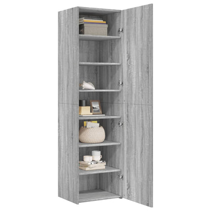 Skříň Highboard Šedá Sonoma 50 X 42,5 X 185 Cm Kompozitní Dřevo