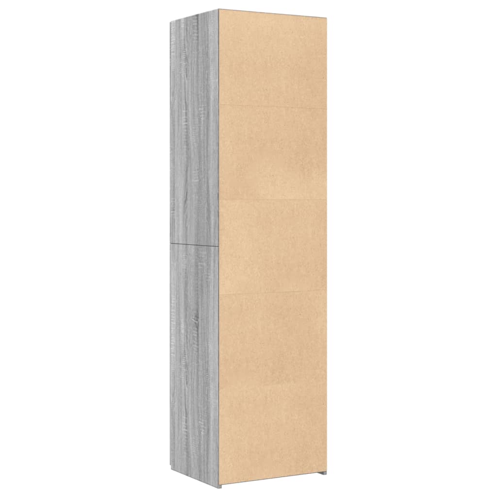 Skříň Highboard Šedá Sonoma 50 X 42,5 X 185 Cm Kompozitní Dřevo