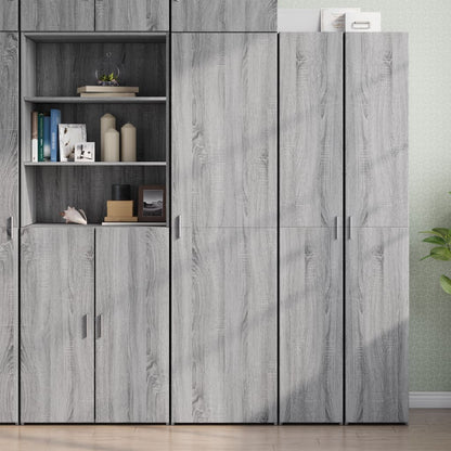 Skříň Highboard Šedá Sonoma 50 X 42,5 X 185 Cm Kompozitní Dřevo
