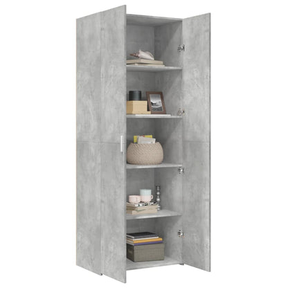 Skříň Highboard Betonově Šedá 70X42,5X185 Cm Kompozitní Dřevo