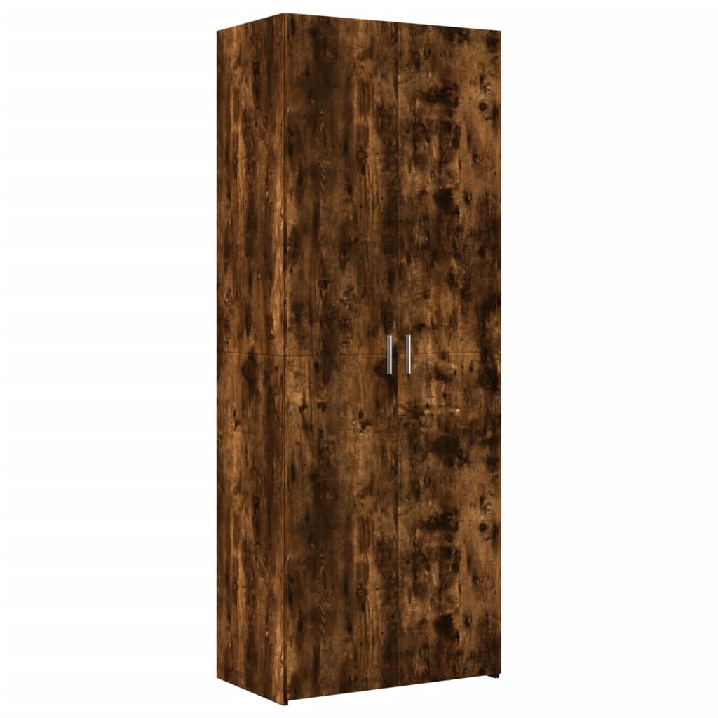 Skříň Highboard Kouřový Dub 70 X 42,5 X 185 Cm Kompozitní Dřevo