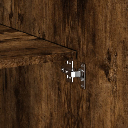 Skříň Highboard Kouřový Dub 70 X 42,5 X 185 Cm Kompozitní Dřevo