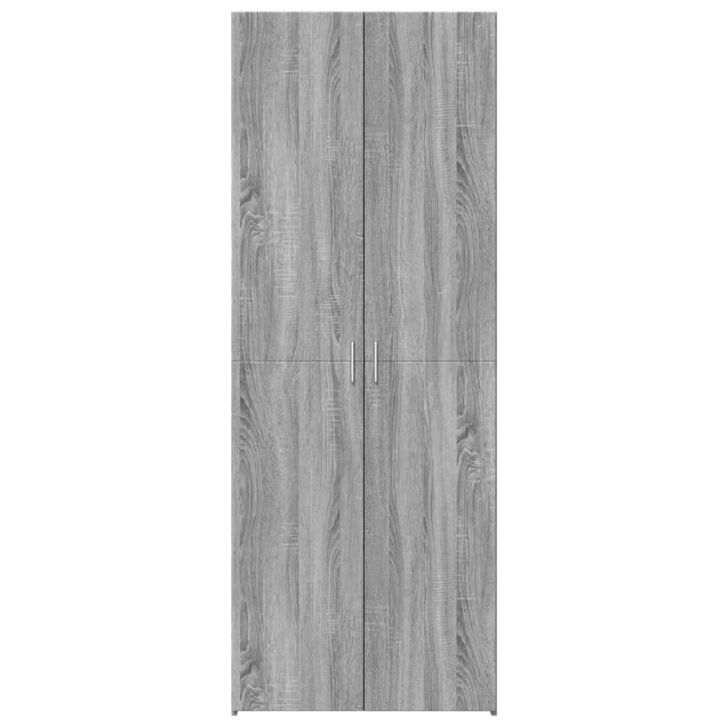 Skříň Highboard Šedá Sonoma 70 X 42,5 X 185 Cm Kompozitní Dřevo