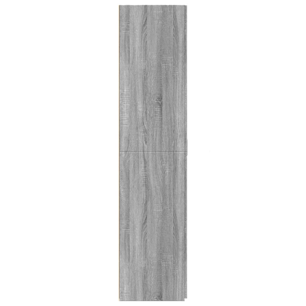 Skříň Highboard Šedá Sonoma 70 X 42,5 X 185 Cm Kompozitní Dřevo