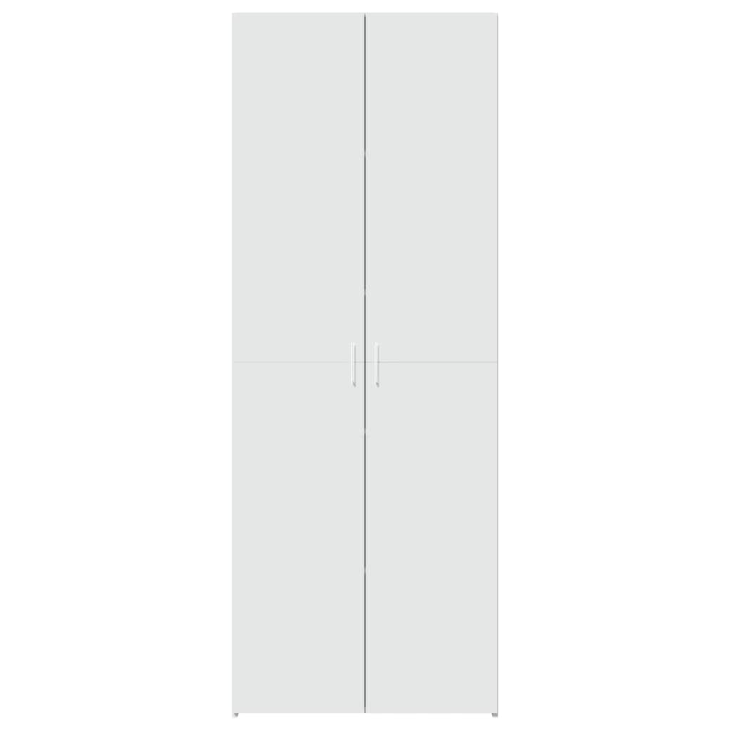 Skříň Highboard Bílá 70 X 42,5 X 185 Cm Kompozitní Dřevo