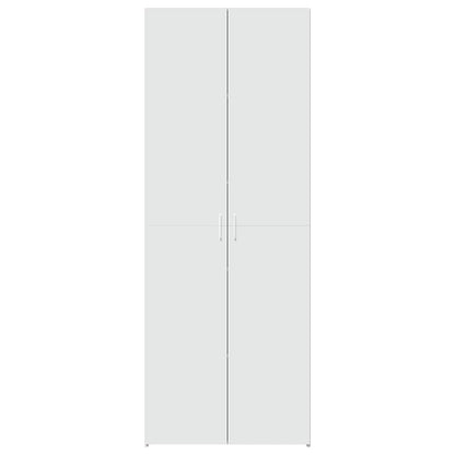 Skříň Highboard Bílá 70 X 42,5 X 185 Cm Kompozitní Dřevo