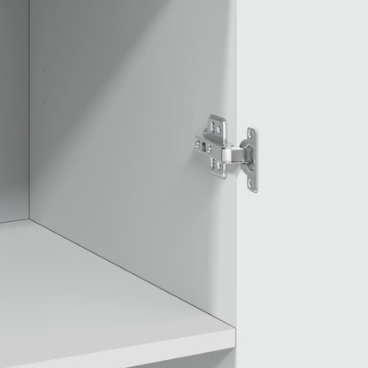Skříň Highboard Bílá 70 X 42,5 X 185 Cm Kompozitní Dřevo
