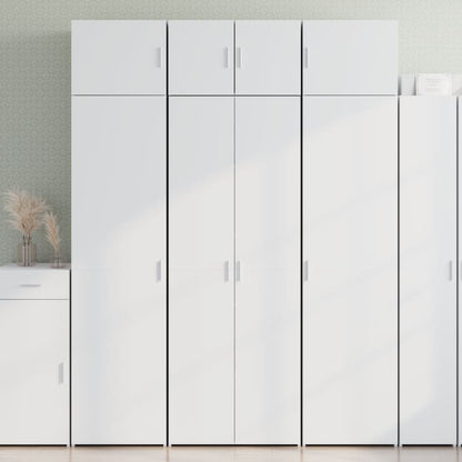 Skříň Highboard Bílá 70 X 42,5 X 185 Cm Kompozitní Dřevo
