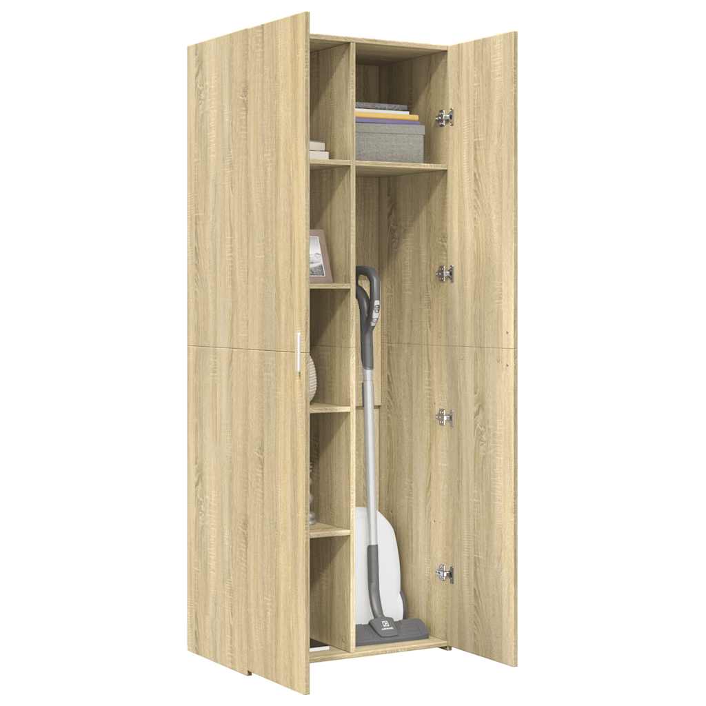 Skříň Highboard Dub Sonoma 70 X 42,5 X 185 Cm Kompozitní Dřevo