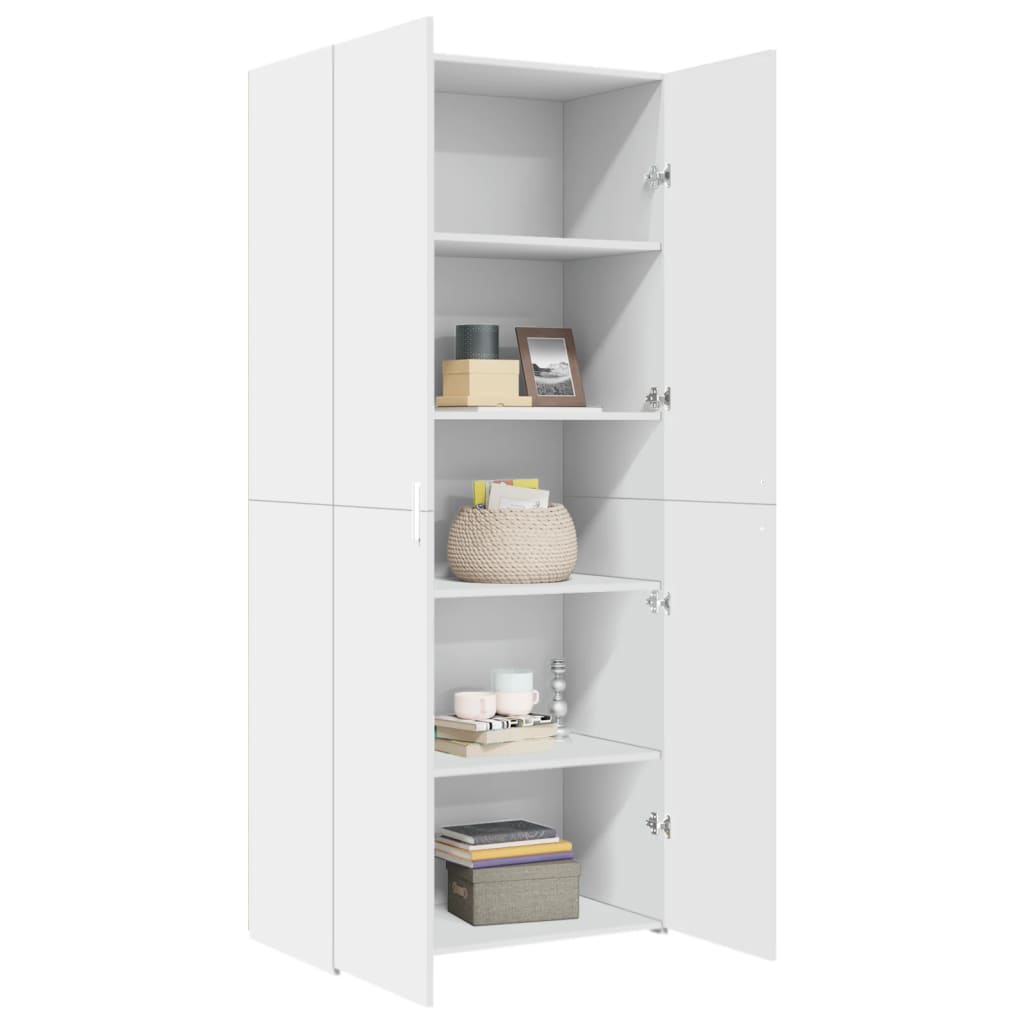 Skříň Highboard 80 X 42,5 X 185 Cm Kompozitní Dřevo