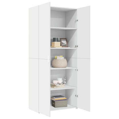 Skříň Highboard 80 X 42,5 X 185 Cm Kompozitní Dřevo