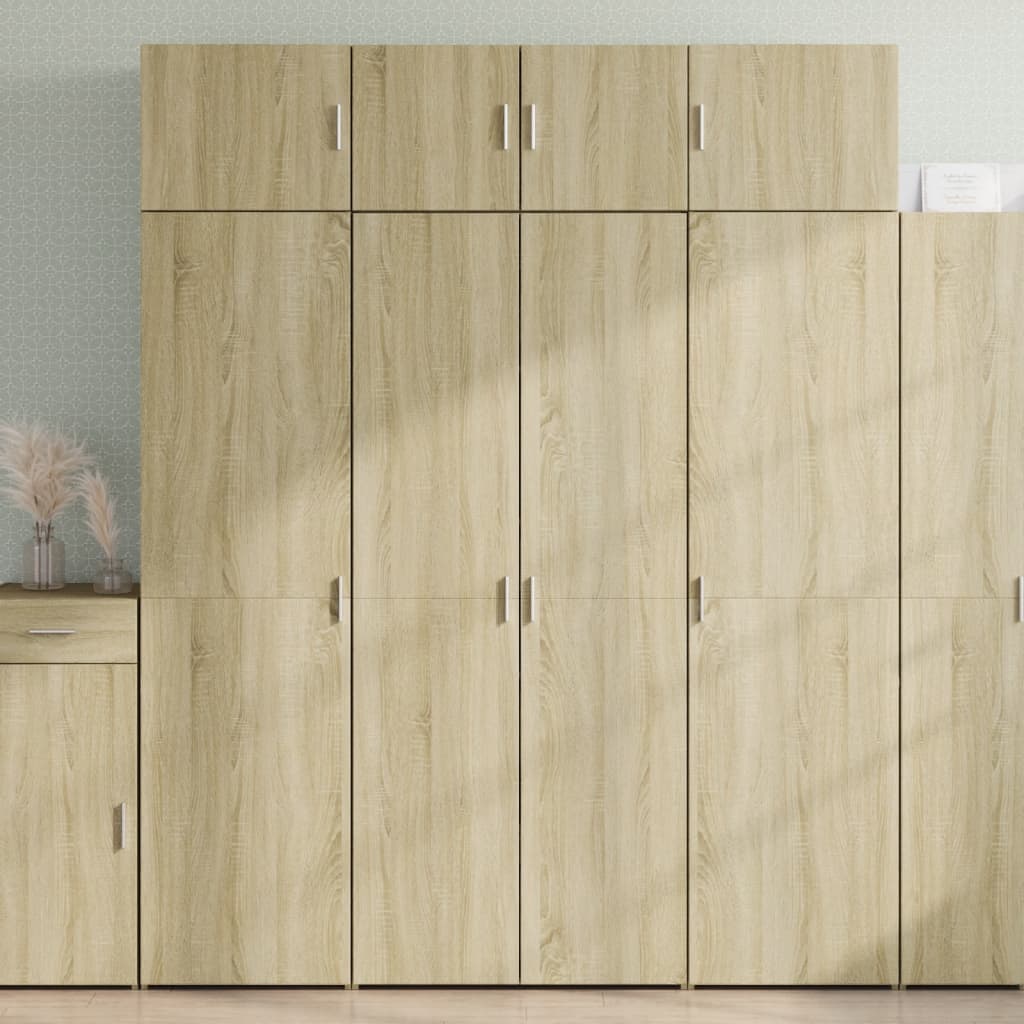 Skříň Highboard 80 X 42,5 X 185 Cm Kompozitní Dřevo