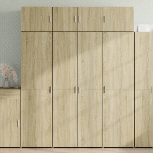 Skříň Highboard 80 X 42,5 X 185 Cm Kompozitní Dřevo