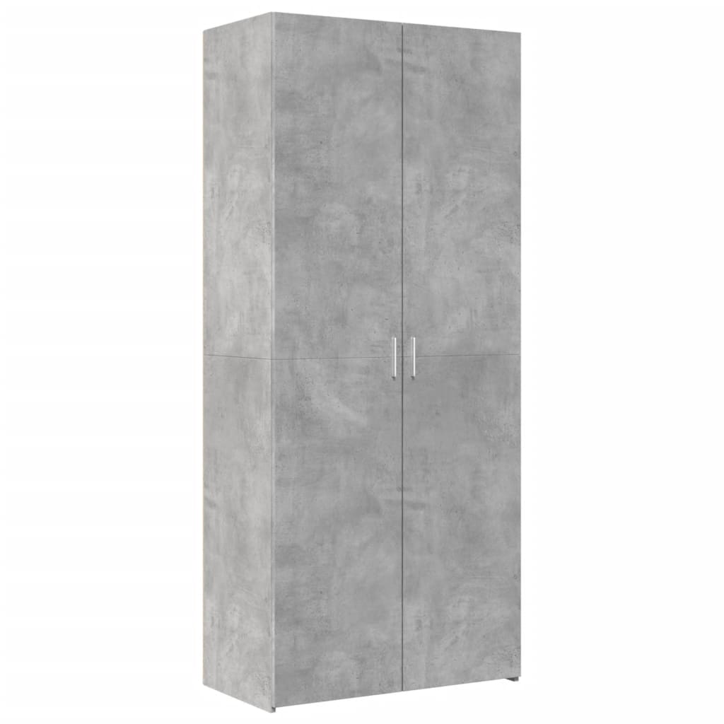 Skříň Highboard Betonově Šedá 80X42,5X185 Cm Kompozitní Dřevo