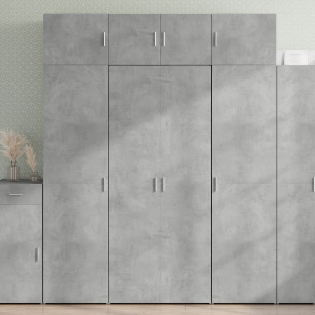 Skříň Highboard Betonově Šedá 80X42,5X185 Cm Kompozitní Dřevo